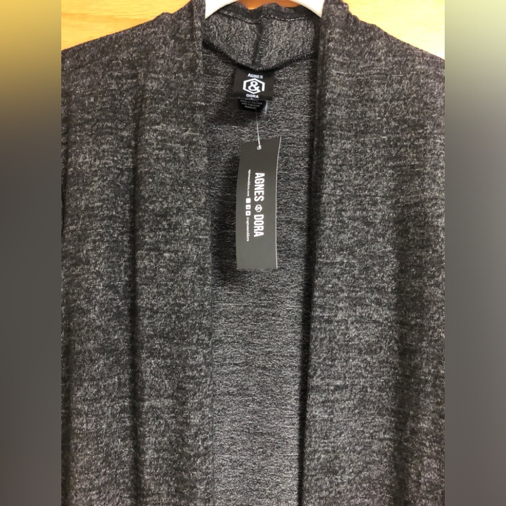Agnes & Dora NWT Sweater Duster Charcoal Large